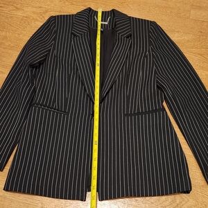 Like New White Black Pinstripe Blazer